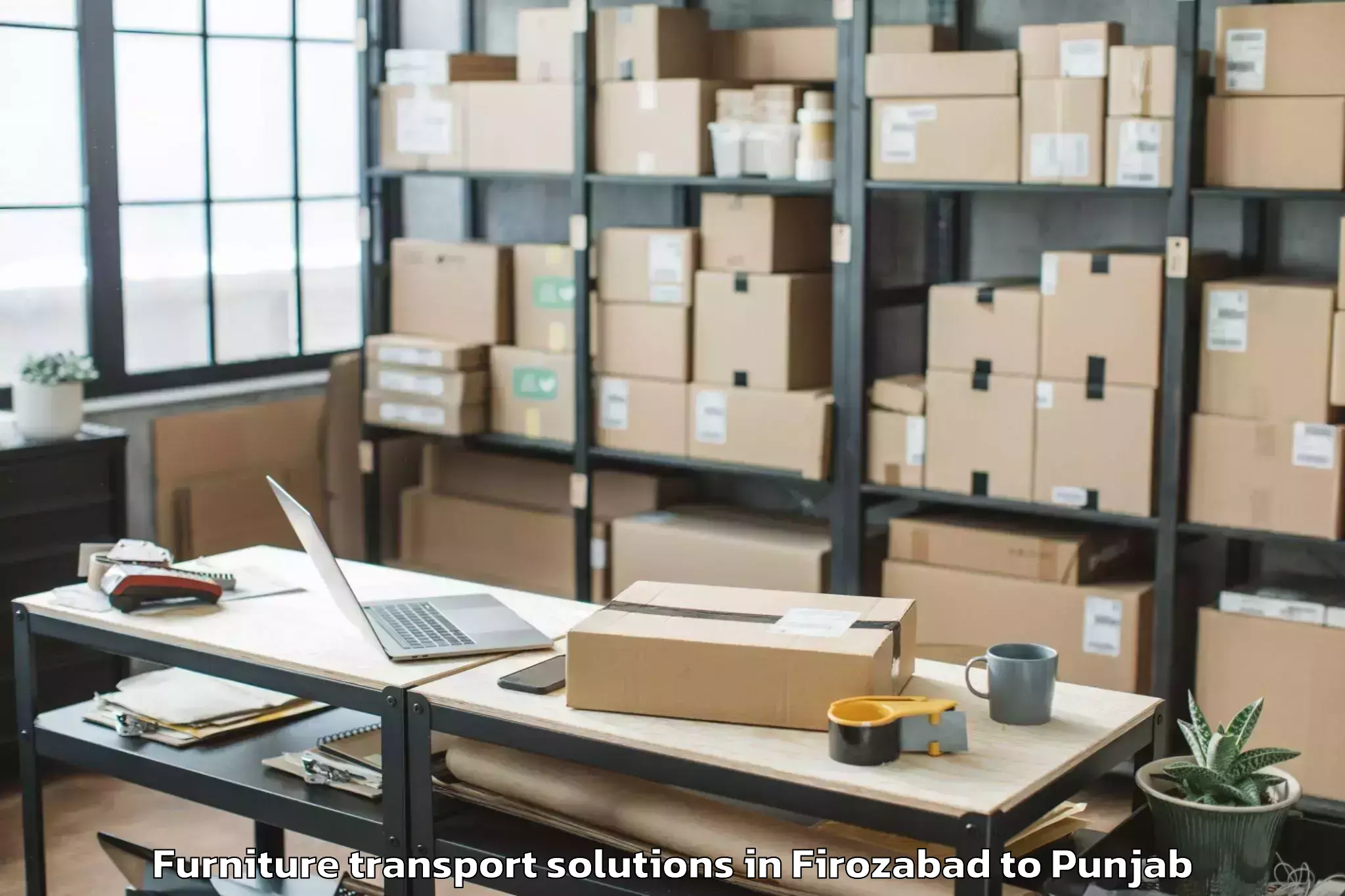 Quality Firozabad to Rupnagar Furniture Transport Solutions